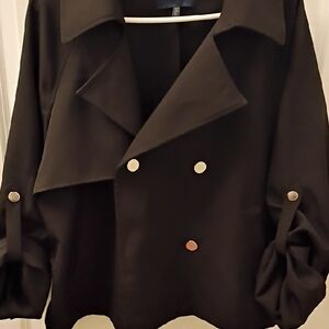 RACHEL Rachel Roy Black Trench Coat